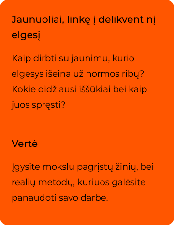 Jaunuoliai, linkę į delikventinį elgesį