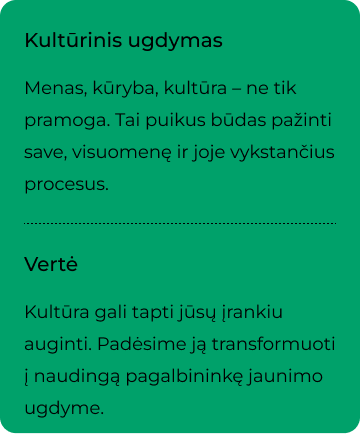 Kultūrinis ugdymas 2