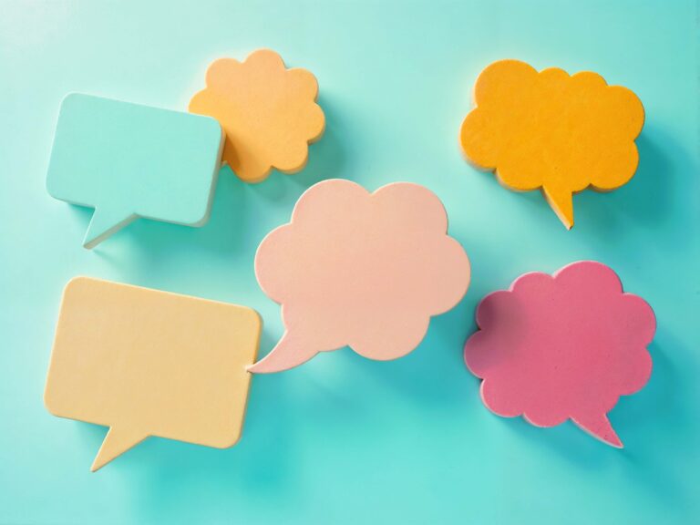 Multiple icons for a speech bubble